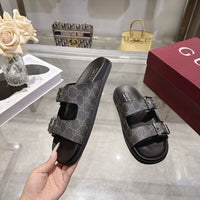 Slide Sandals with Buckles