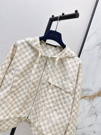 26S Damier Hooded Parka