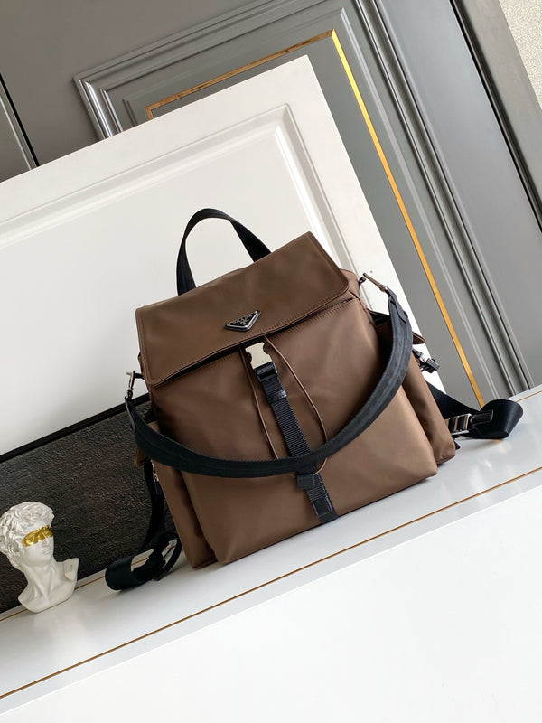 Explore Re-Nylon and Leather Backpack