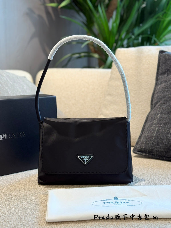 Re-Nylon Flap Shoulder Bag