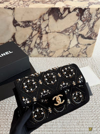 Pearl Strass Mini Flap Bag