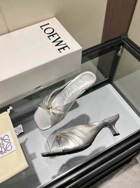 Metallic Lambskin Mules