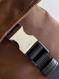 Explore Re-Nylon and Leather Shoulder Bag