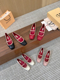 Garavani Mary Jane Rockstud Ballerinas