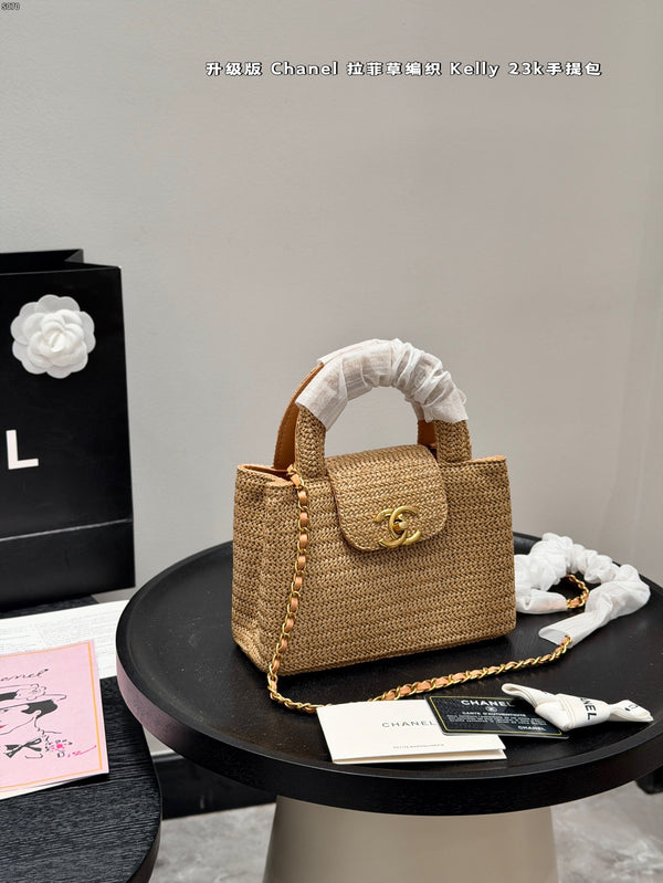 Raffia Kelly Bag