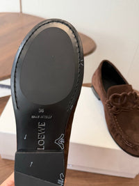 Double L Suede Loafers