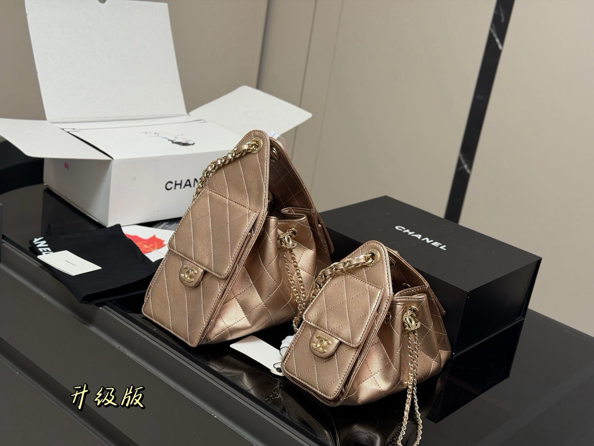 25 Hobo Bag Metallic Rose Gold