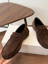 Double L Suede Loafers