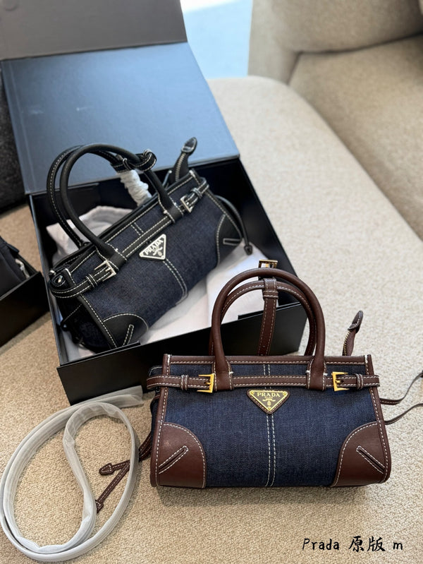 Bonnie Small Denim Leather Bag