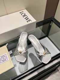 Metallic Lambskin Mules