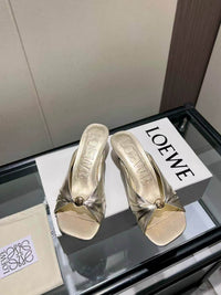 Metallic Lambskin Mules