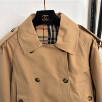 Cropped Gabardine Mayfair Trench Jacket