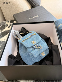 Small Backpack Washed Denim