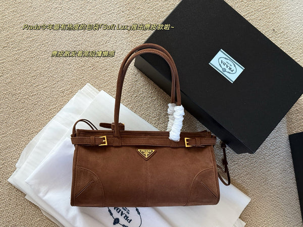 Soft Lux Suede Leather Shoulder Bag
