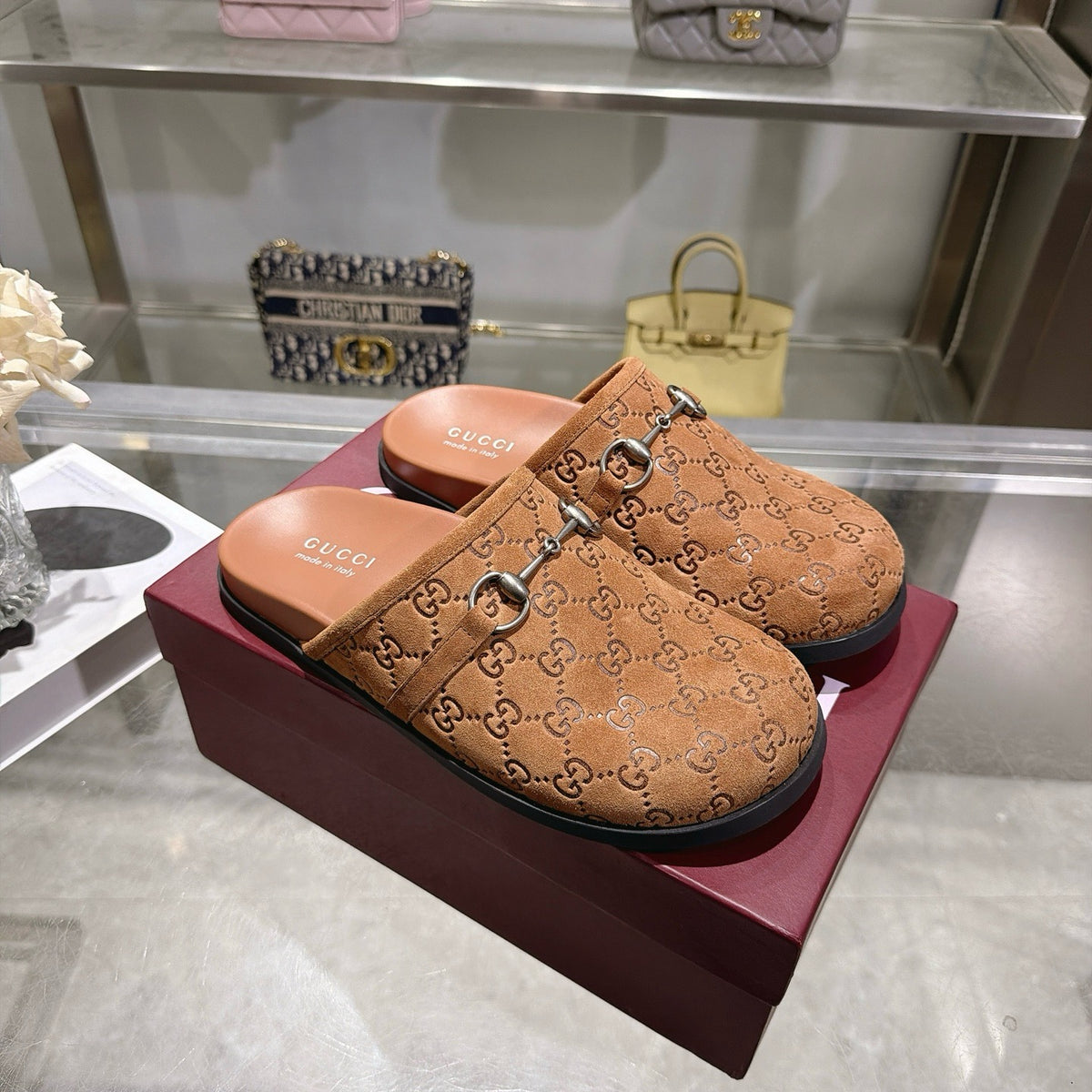 26S Horsebit Suede Mules