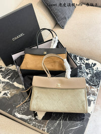 Suede Flap Bag