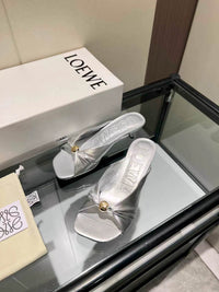 Metallic Lambskin Mules