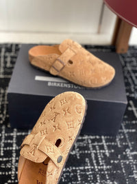 Monogram Suede Clogs