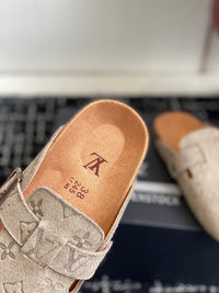 Monogram Suede Clogs