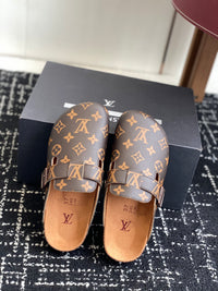 Monogram Suede Clogs