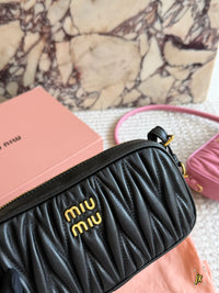 Matelassé Nappa Leather Pouch
