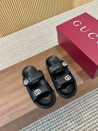 Crystal Leather Sliders