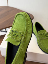 Double L Suede Loafers