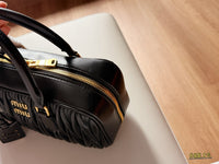 Matelassé Leather Top-Handle Bag
