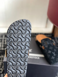 Monogram Suede Clogs