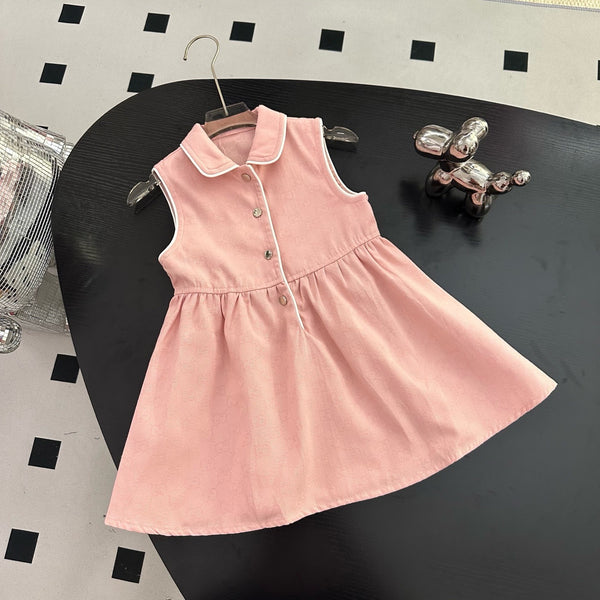 Pink Monogram Sleeveless Dress