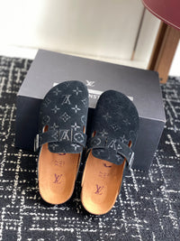 Monogram Suede Clogs