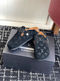 Monogram Suede Clogs