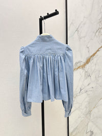 26S Striped Long Sleeve Blouse