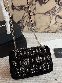 Pearl Strass Mini Flap Bag