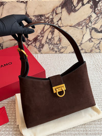 Trifolio Suede Shoulder Bag