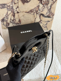 Shiny Lambskin Shopping Bag