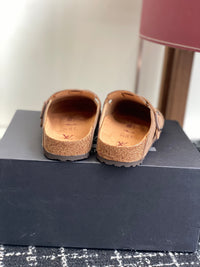 Monogram Suede Clogs