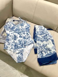 Toile de Jouy 2-Piece Swimsuit