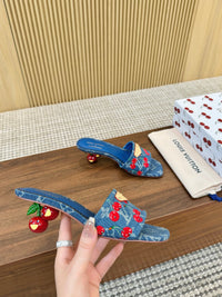 Cherry Lily Mules