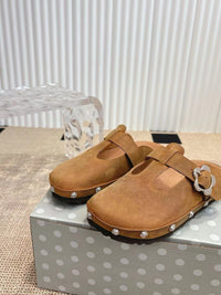 Paris Chunky Suede Clogs