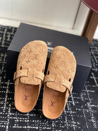 Monogram Suede Clogs