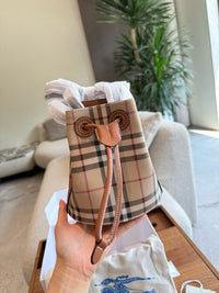 Mini Check Bucket Bag