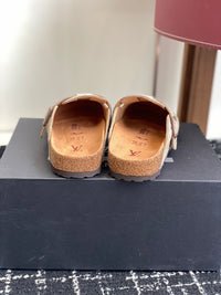 Monogram Suede Clogs