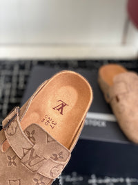 Monogram Suede Clogs