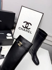 26B Logo Leather Boots