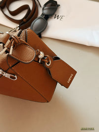Puzzle Edge Top-Handle Bag