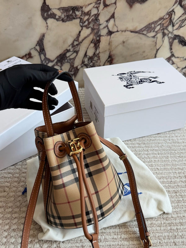 Check Monogram Bucket Bag