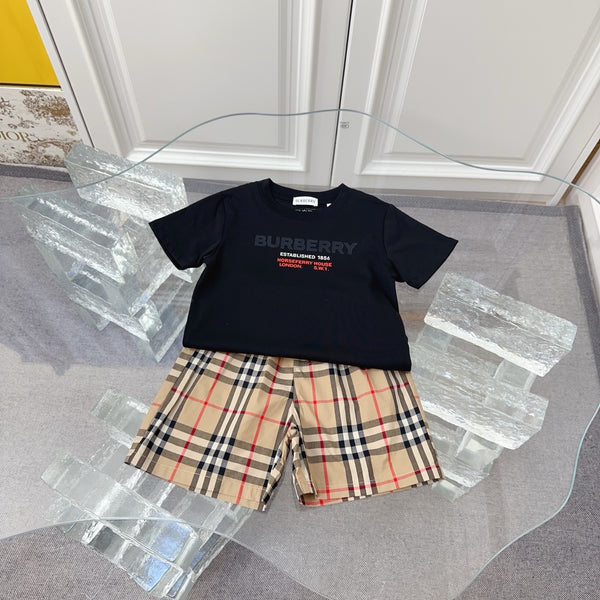 Check T-Shirt & Shorts Set