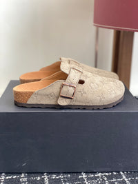 Monogram Suede Clogs