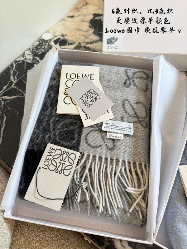 Wool-Cashmere Anagram Scarf